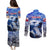 Greenland Couples Matching Puletasi and Long Sleeve Button Shirt Polar Bear Power You Snow Much