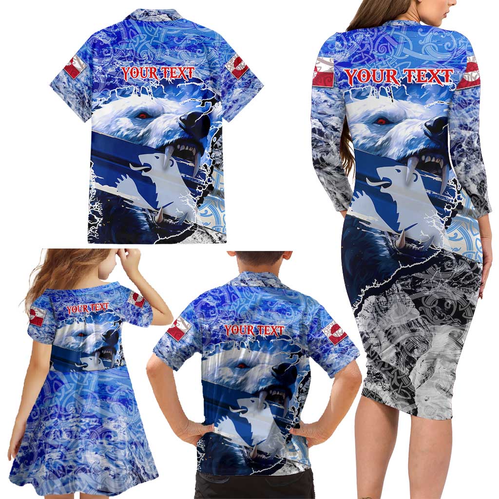 Greenland Family Matching Long Sleeve Bodycon Dress and Hawaiian Shirt Polar Bear Power You Snow Much