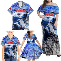 Greenland Family Matching Off Shoulder Maxi Dress and Hawaiian Shirt Polar Bear Power You Snow Much