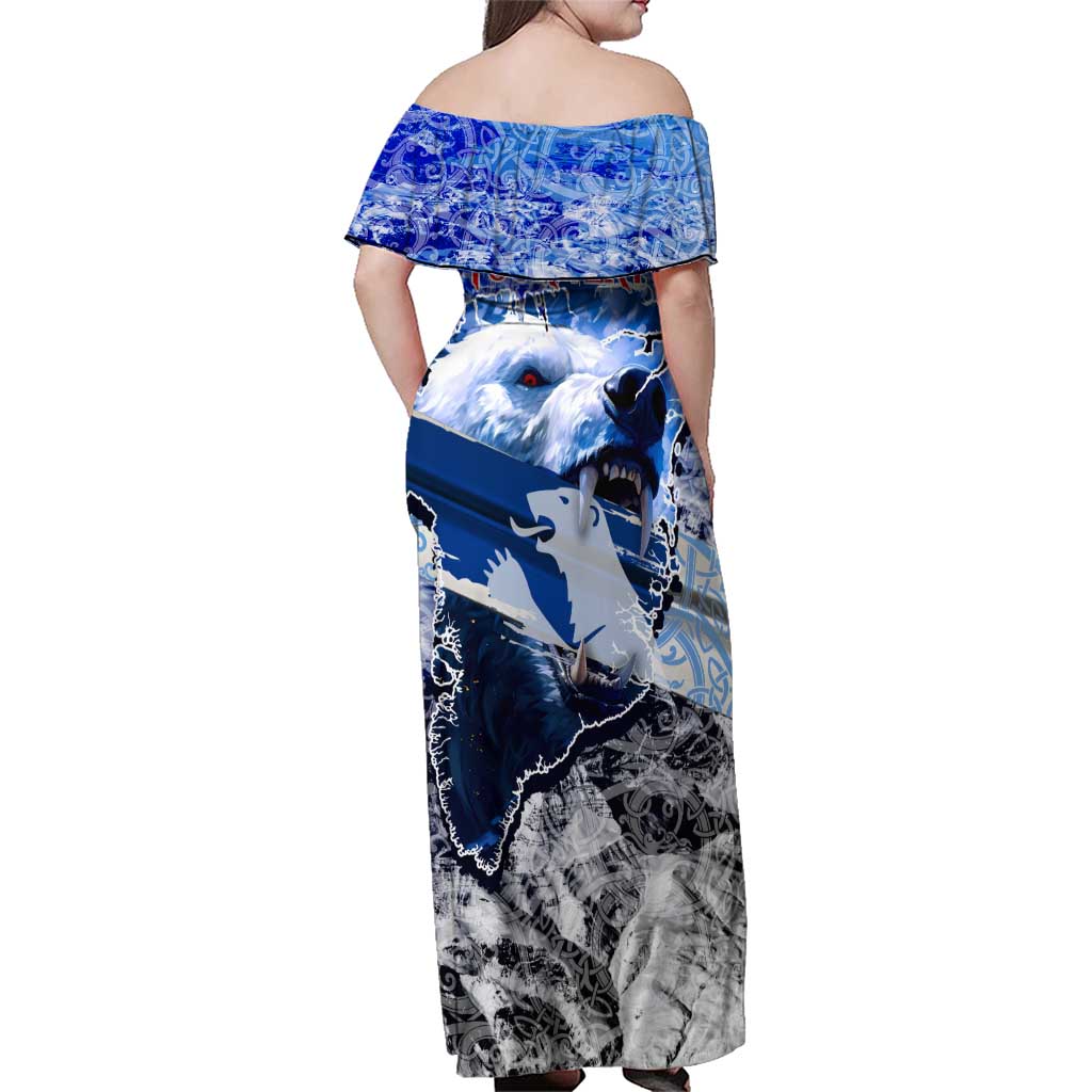 Greenland Family Matching Off Shoulder Maxi Dress and Hawaiian Shirt Polar Bear Power You Snow Much