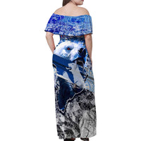 Greenland Family Matching Off Shoulder Maxi Dress and Hawaiian Shirt Polar Bear Power You Snow Much
