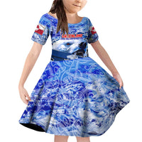 Greenland Family Matching Off Shoulder Short Dress and Hawaiian Shirt Polar Bear Power You Snow Much