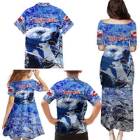 Greenland Family Matching Puletasi and Hawaiian Shirt Polar Bear Power You Snow Much
