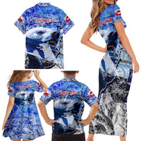 Greenland Family Matching Short Sleeve Bodycon Dress and Hawaiian Shirt Polar Bear Power You Snow Much