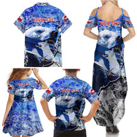 Greenland Family Matching Summer Maxi Dress and Hawaiian Shirt Polar Bear Power You Snow Much