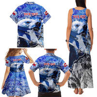 Greenland Family Matching Tank Maxi Dress and Hawaiian Shirt Polar Bear Power You Snow Much