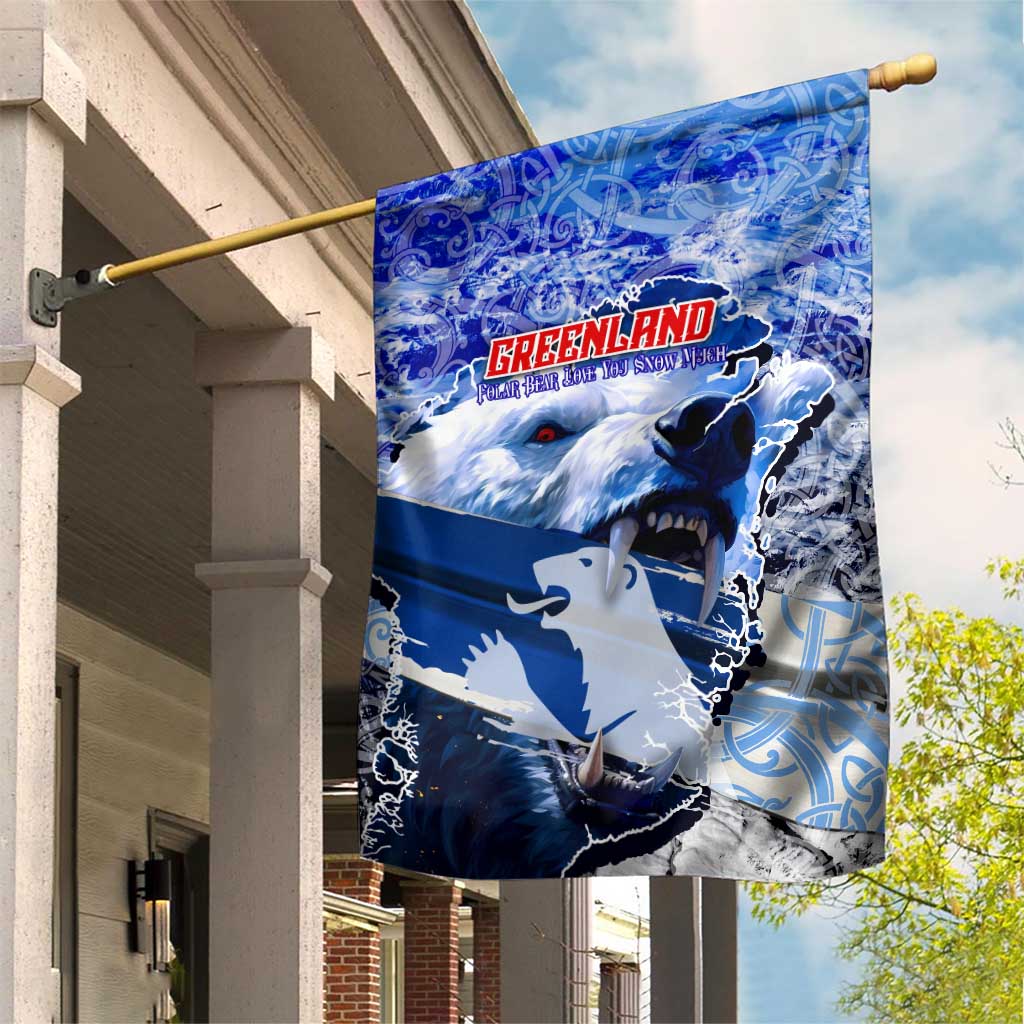 Greenland Garden Flag Polar Bear Power You Snow Much
