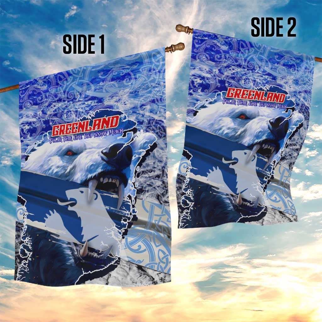 Greenland Garden Flag Polar Bear Power You Snow Much