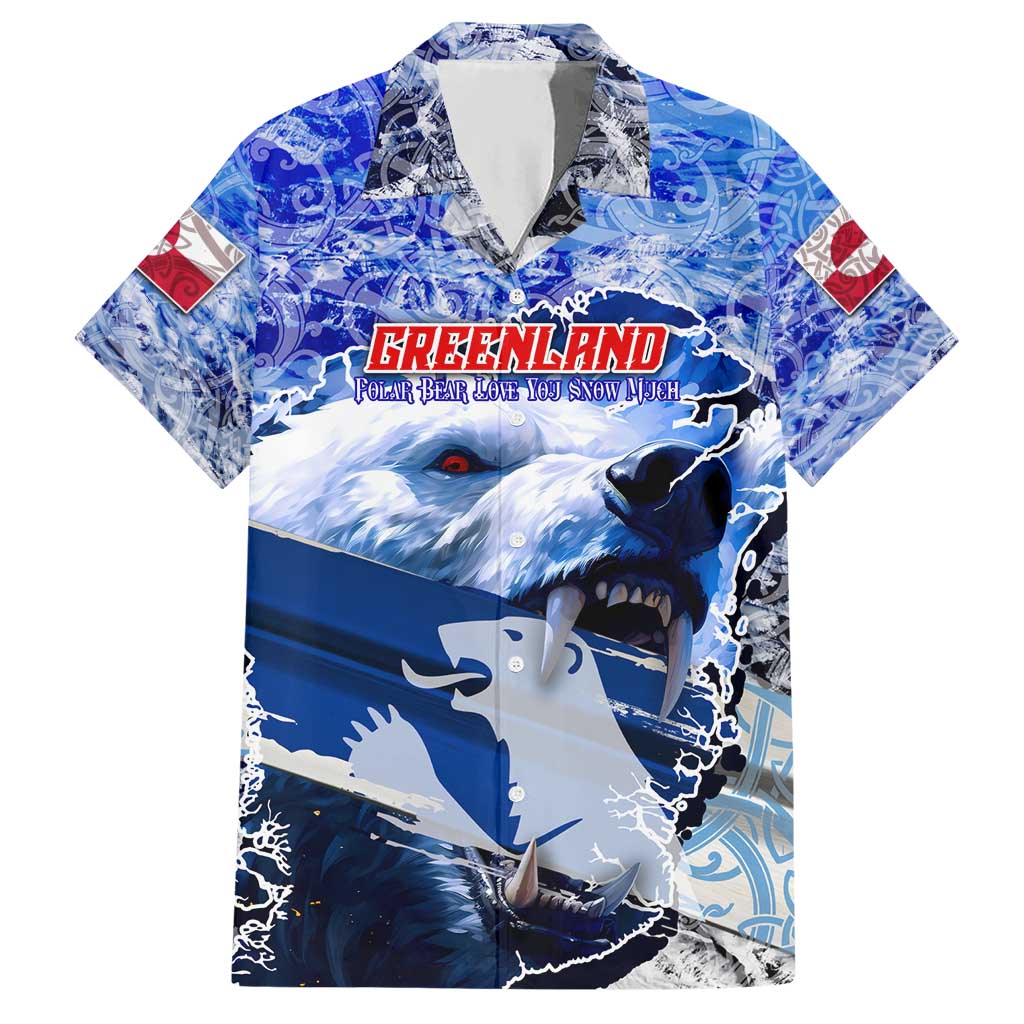 Greenland Hawaiian Shirt Polar Bear Power You Snow Much