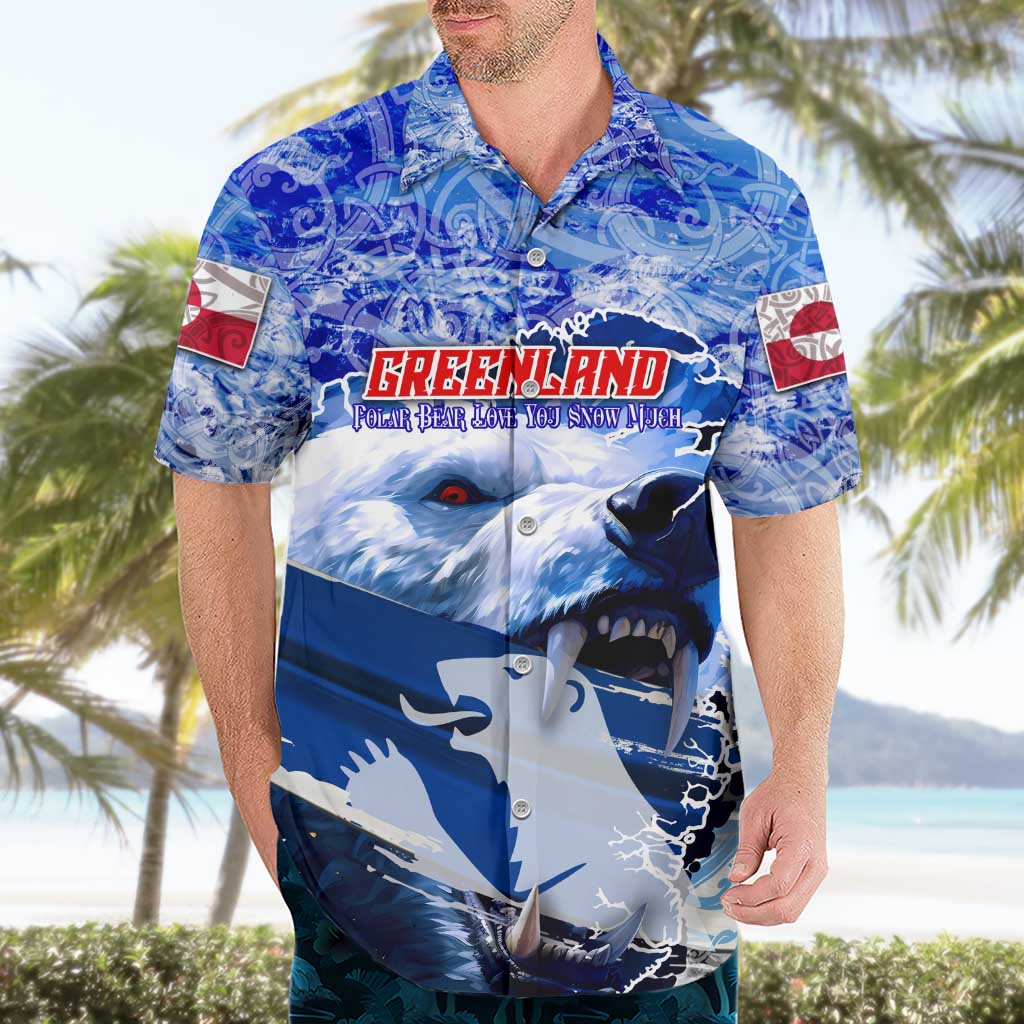Greenland Hawaiian Shirt Polar Bear Power You Snow Much