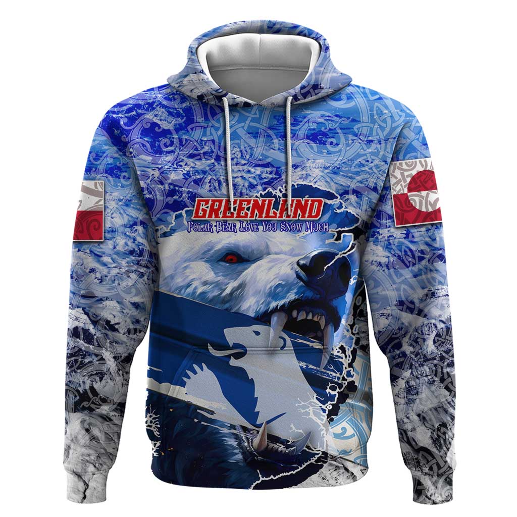 Greenland Hoodie Polar Bear Power You Snow Much