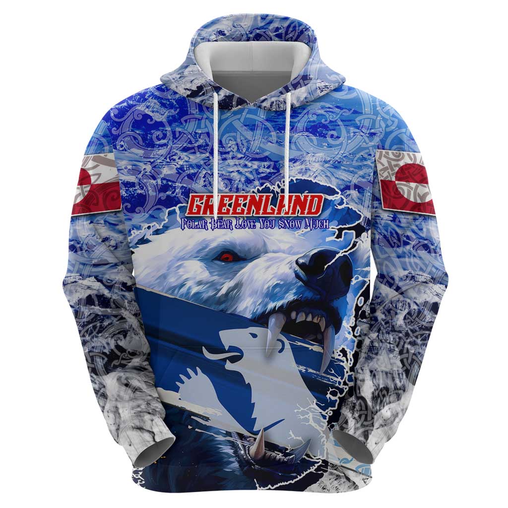 Greenland Hoodie Polar Bear Power You Snow Much