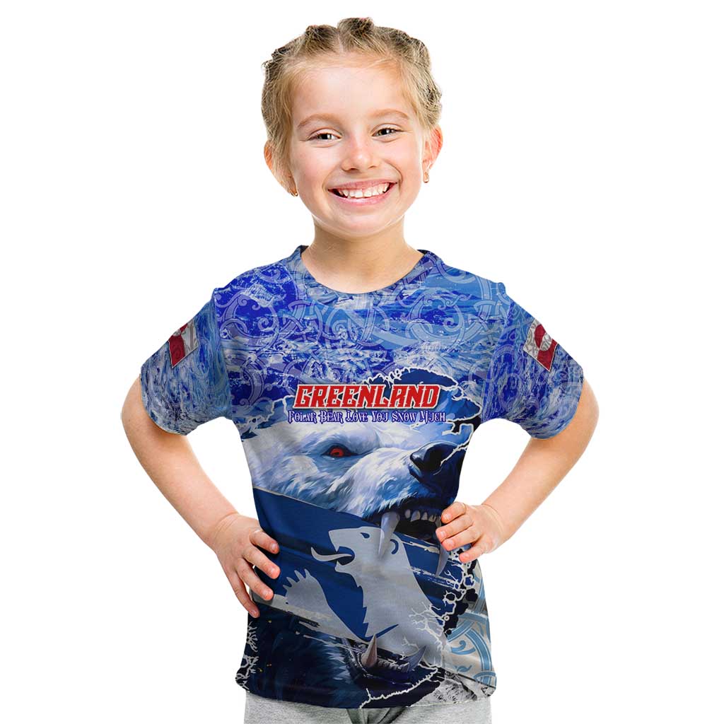 Greenland Kid T Shirt Polar Bear Power You Snow Much