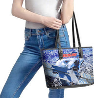Greenland Leather Tote Bag Polar Bear Power You Snow Much