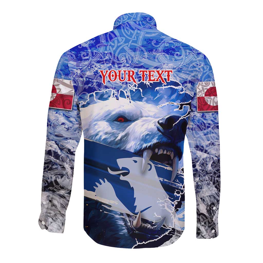 Greenland Long Sleeve Button Shirt Polar Bear Power You Snow Much