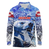 Greenland Long Sleeve Polo Shirt Polar Bear Power You Snow Much
