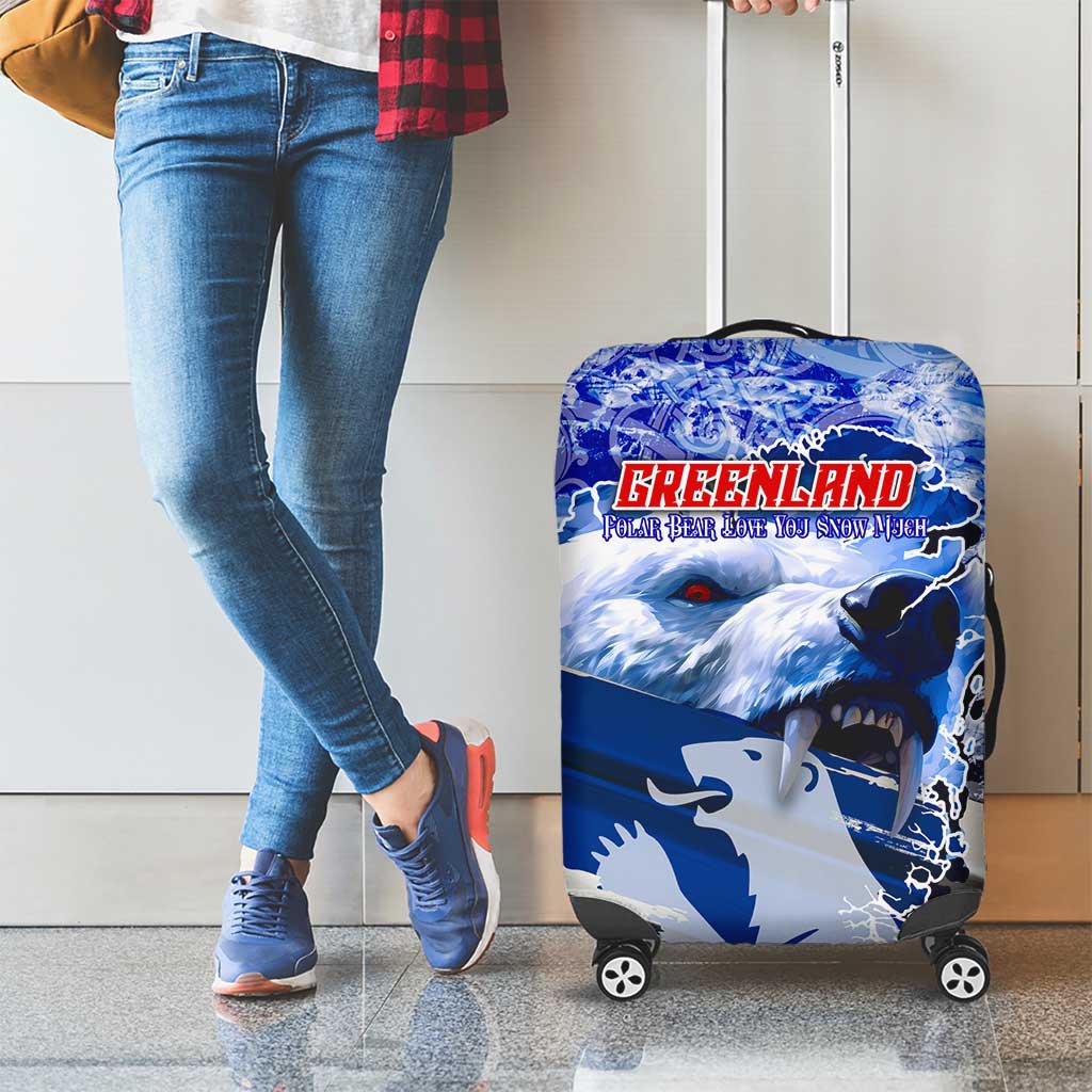 Greenland Luggage Cover Polar Bear Power You Snow Much