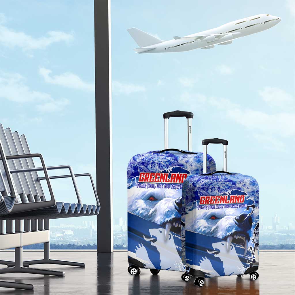 Greenland Luggage Cover Polar Bear Power You Snow Much
