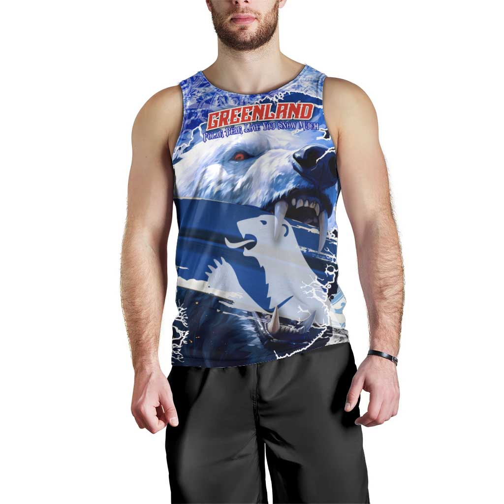 Greenland Men Tank Top Polar Bear Power You Snow Much