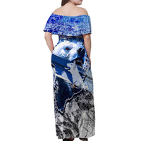 Greenland Off Shoulder Maxi Dress Polar Bear Power You Snow Much