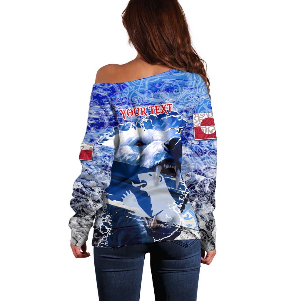 Greenland Off Shoulder Sweater Polar Bear Power You Snow Much