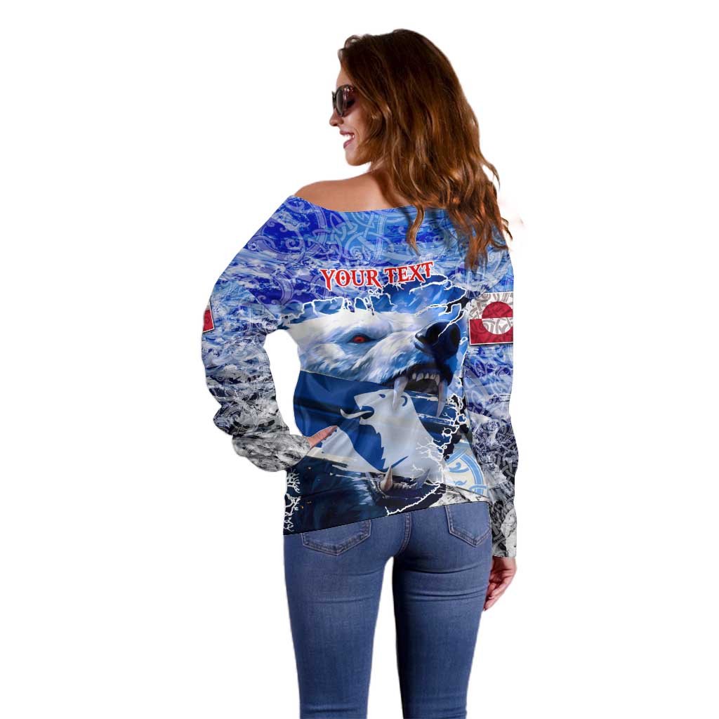 Greenland Off Shoulder Sweater Polar Bear Power You Snow Much