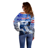 Greenland Off Shoulder Sweater Polar Bear Power You Snow Much