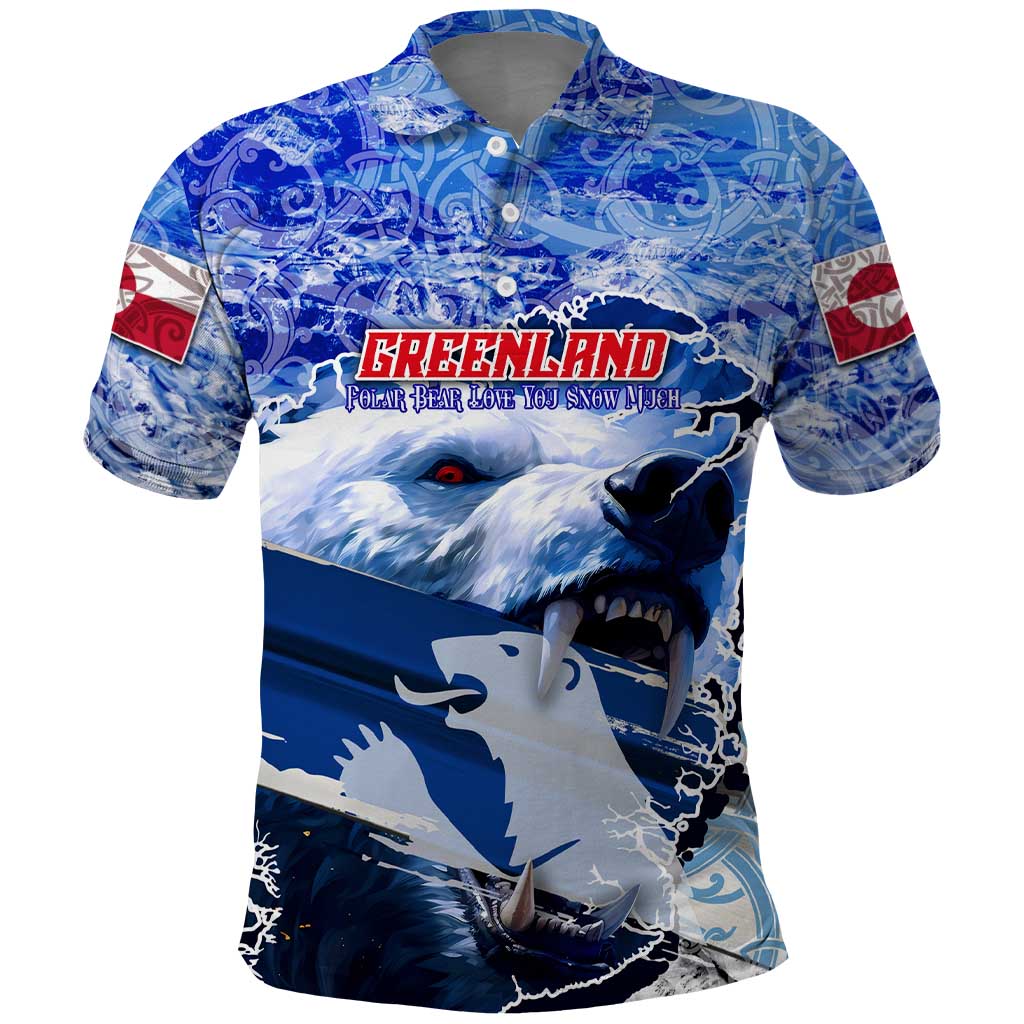 Greenland Polo Shirt Polar Bear Power You Snow Much