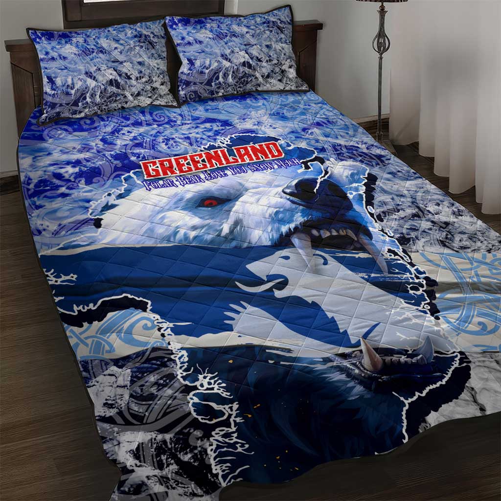 Greenland Quilt Bed Set Polar Bear Power You Snow Much