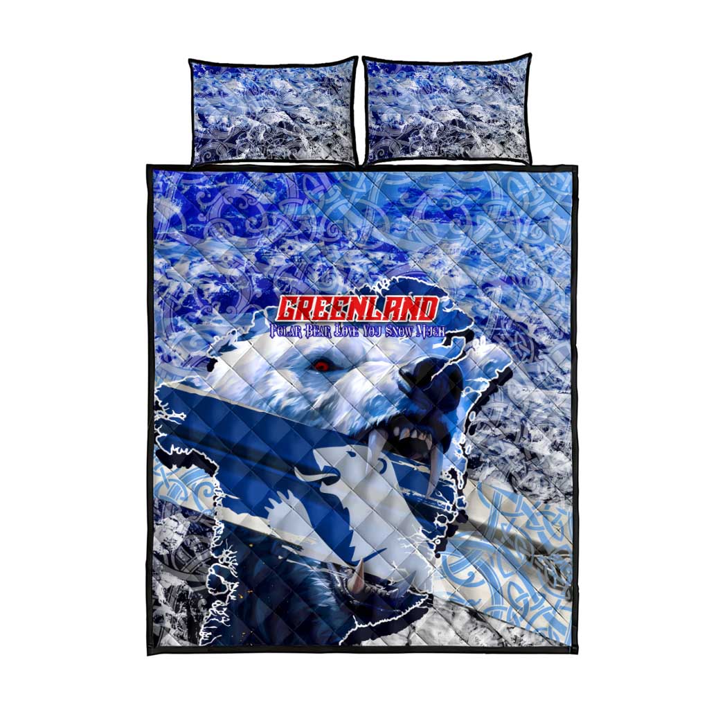Greenland Quilt Bed Set Polar Bear Power You Snow Much