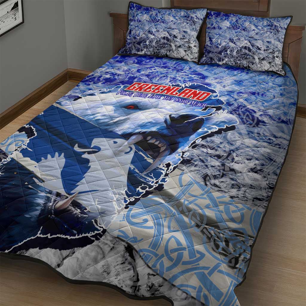 Greenland Quilt Bed Set Polar Bear Power You Snow Much