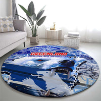 Greenland Round Carpet Polar Bear Power You Snow Much