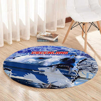 Greenland Round Carpet Polar Bear Power You Snow Much
