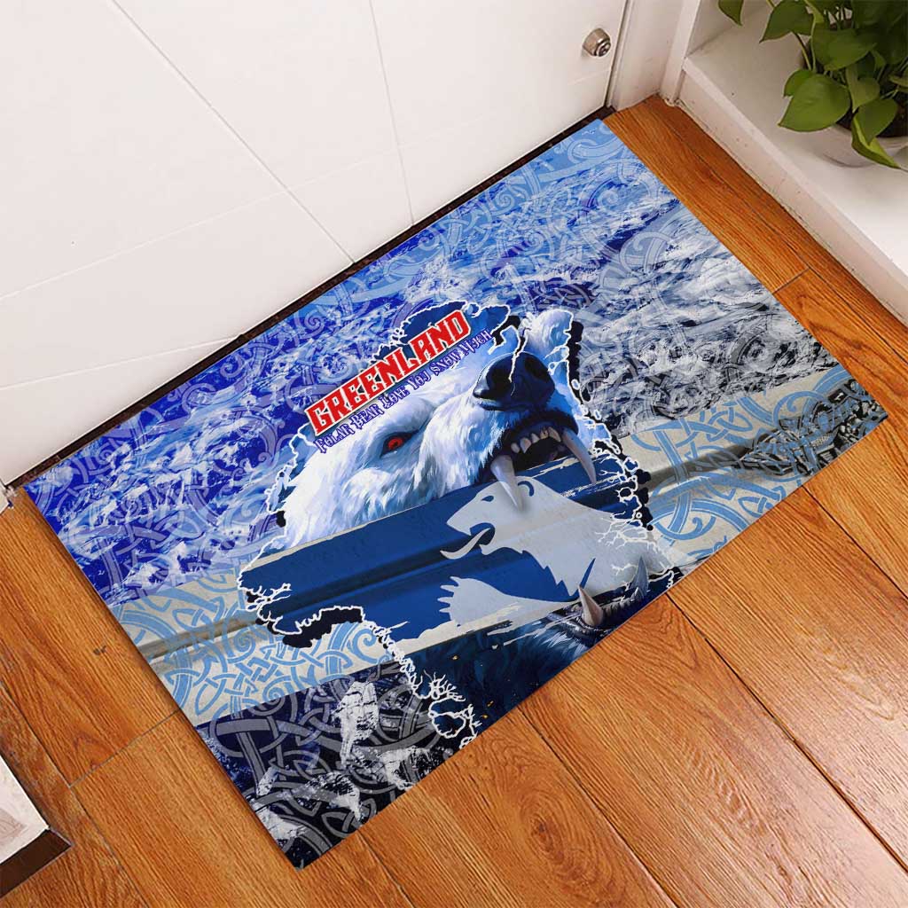 Greenland Rubber Doormat Polar Bear Power You Snow Much