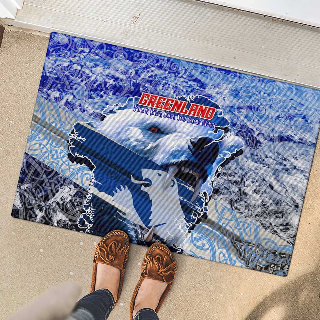 Greenland Rubber Doormat Polar Bear Power You Snow Much