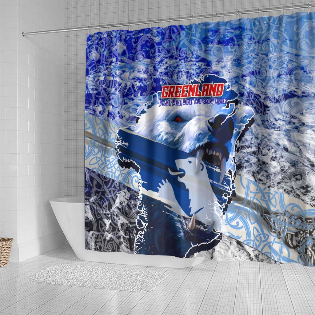 Greenland Shower Curtain Polar Bear Power You Snow Much