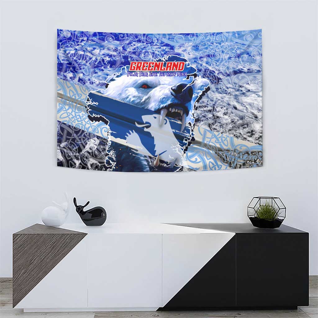 Greenland Tapestry Polar Bear Power You Snow Much