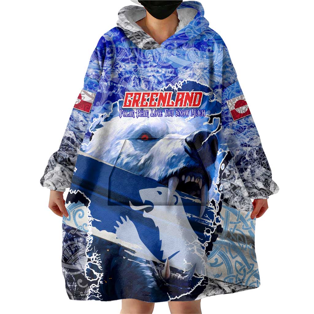Greenland Wearable Blanket Hoodie Polar Bear Power You Snow Much
