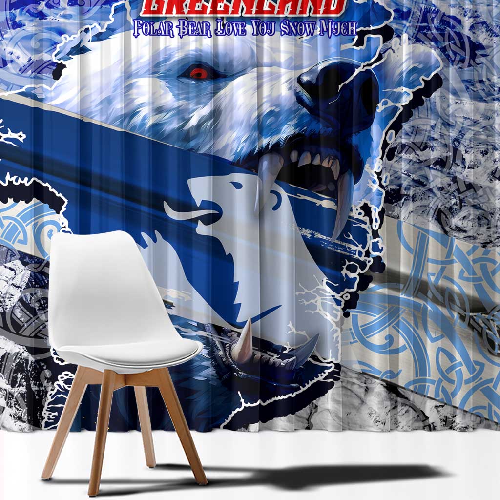 Greenland Window Curtain Polar Bear Power You Snow Much