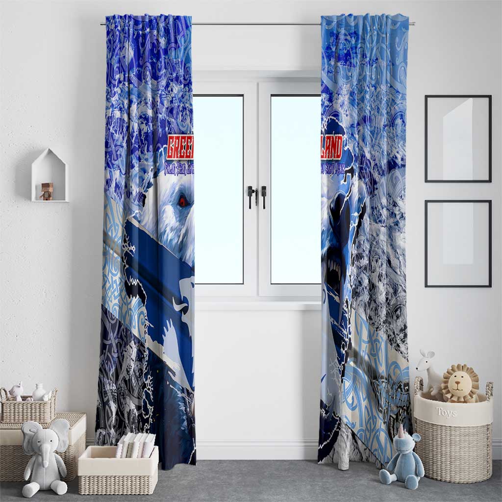 Greenland Window Curtain Polar Bear Power You Snow Much