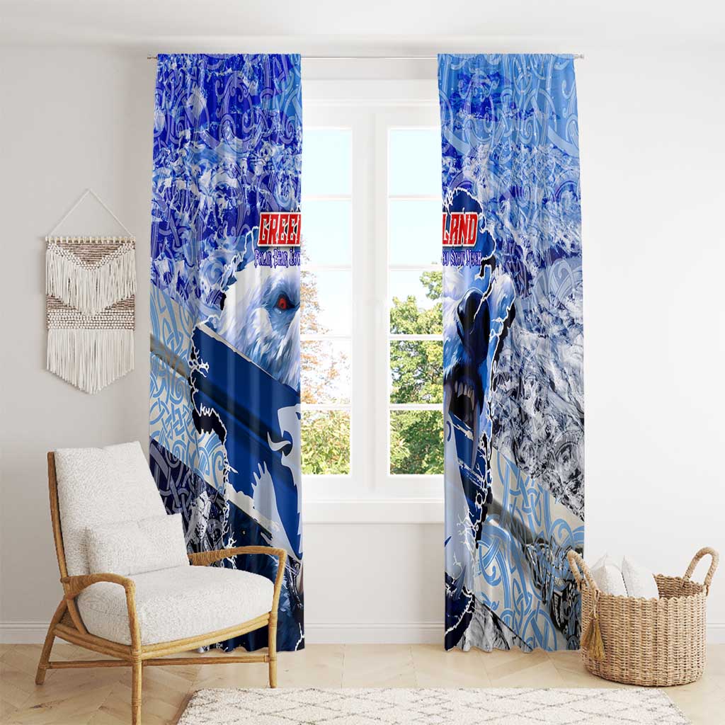 Greenland Window Curtain Polar Bear Power You Snow Much