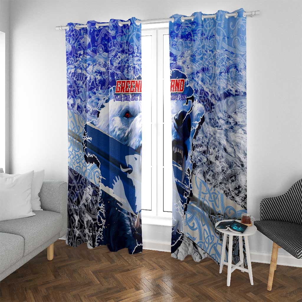 Greenland Window Curtain Polar Bear Power You Snow Much