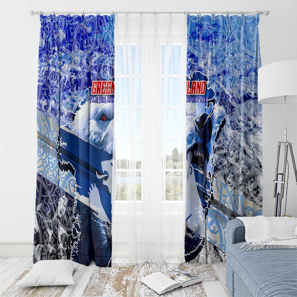 Greenland Window Curtain Polar Bear Power You Snow Much