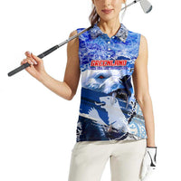 Greenland Women Sleeveless Polo Shirt Polar Bear Power You Snow Much