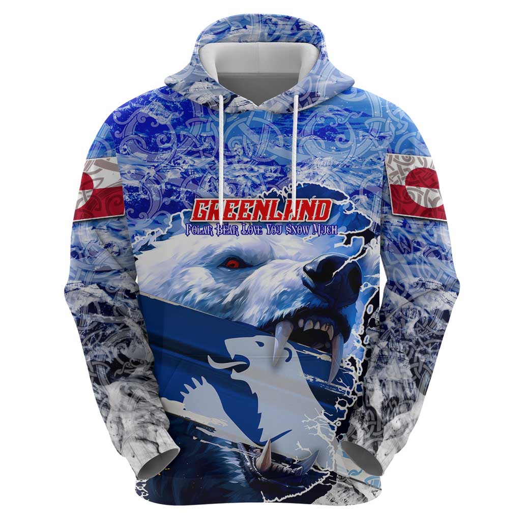 Greenland Zip Hoodie Polar Bear Power You Snow Much