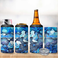 Greenland Hometown 4 in 1 Can Cooler Tumbler Land of Ice Land of Wonder Land of Heart