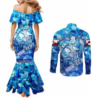 Greenland Hometown Couples Matching Mermaid Dress and Long Sleeve Button Shirt Land of Ice Land of Wonder Land of Heart
