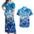 Greenland Hometown Couples Matching Off Shoulder Maxi Dress and Hawaiian Shirt Land of Ice Land of Wonder Land of Heart