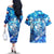 Greenland Hometown Couples Matching Off The Shoulder Long Sleeve Dress and Hawaiian Shirt Land of Ice Land of Wonder Land of Heart