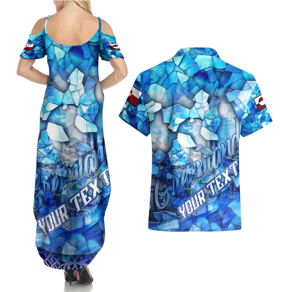 Greenland Hometown Couples Matching Summer Maxi Dress and Hawaiian Shirt Land of Ice Land of Wonder Land of Heart